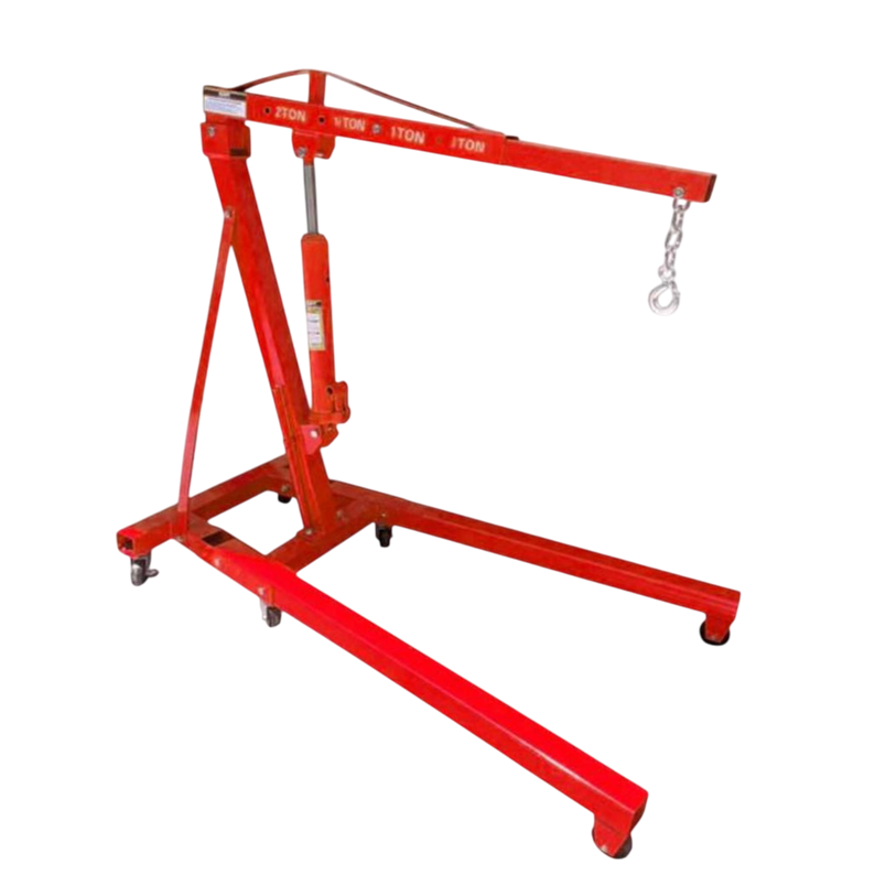 PLUMA PLEGABLE 2 TON P/LEVANTAR MOTORES ROJA FCP2T
