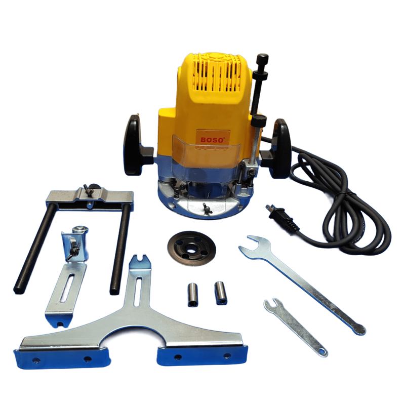 ROUTER BOSO AMARILLO 26MM MORDAZA 1/4 Y 1/2