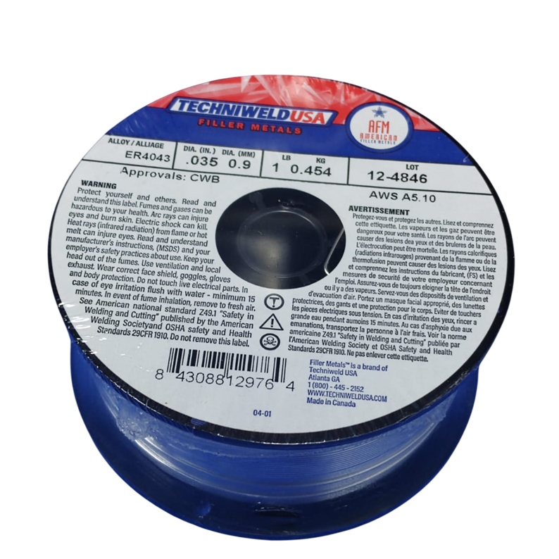 ALAMBRE MIG ER 4043 ALUMINIO 0.035 TECHNIWELD LIBRA