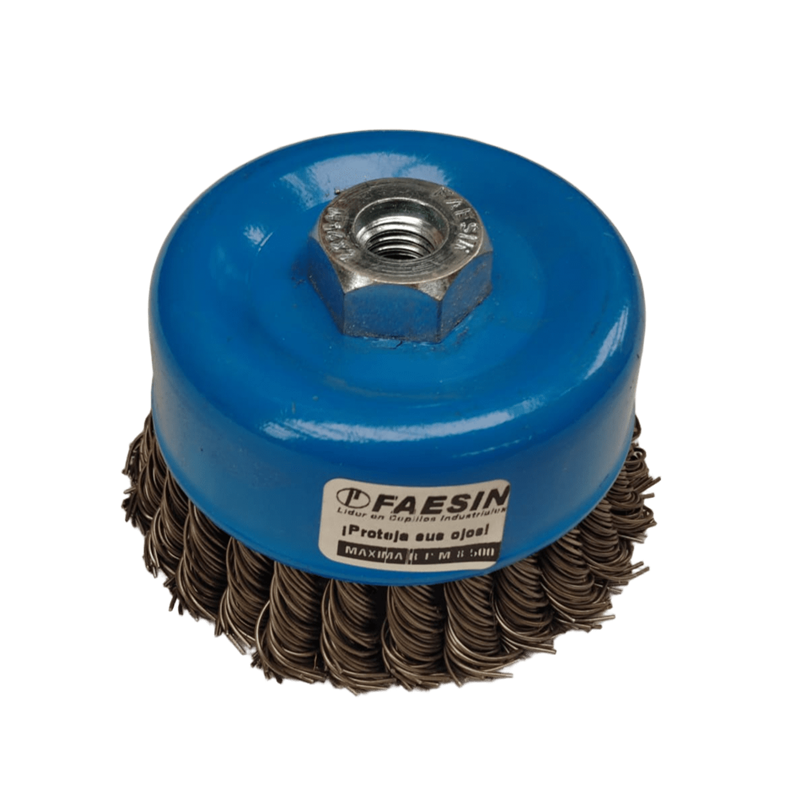 CEPILLO COPA TRENZADO 3 PULG. ROSCA W5/8 FAESIN 41015