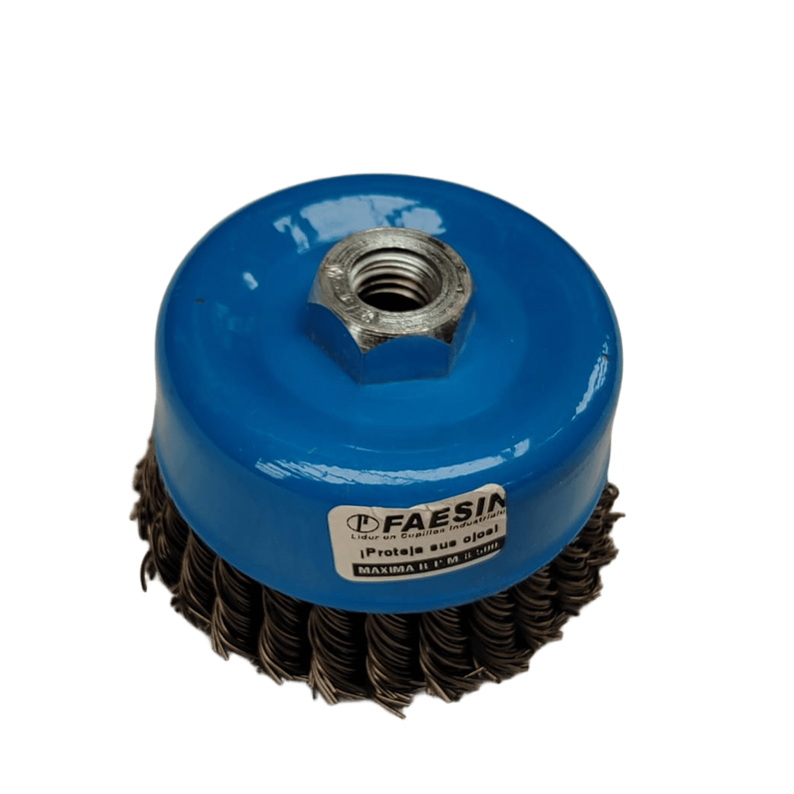 CEPILLO COPA TRENZADO 4 PULG. ROSCA W5/8 FAESIN 41348