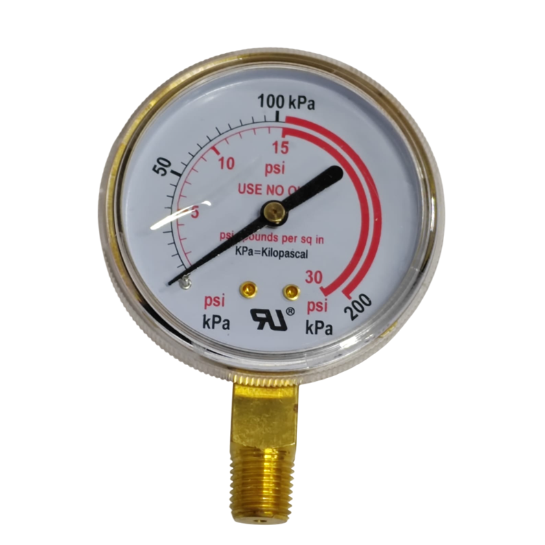 MANOMETRO 2.5 P/ACETILENO 0-30 PSI BAJA PRESION