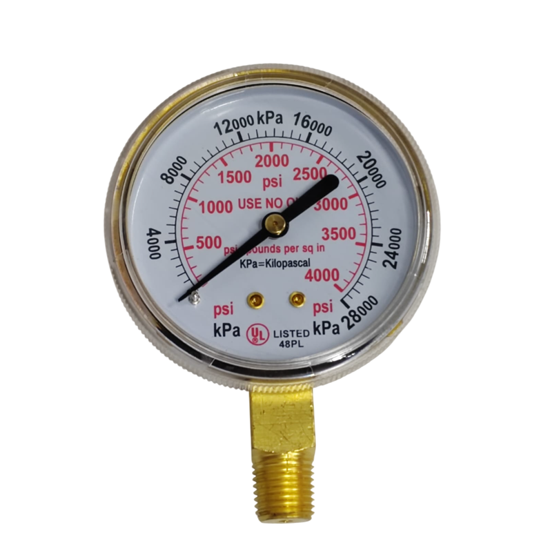 MANOMETRO 2.5 P/OXIGENO 0-4000 PSI METALPOWER ALTA PRESION