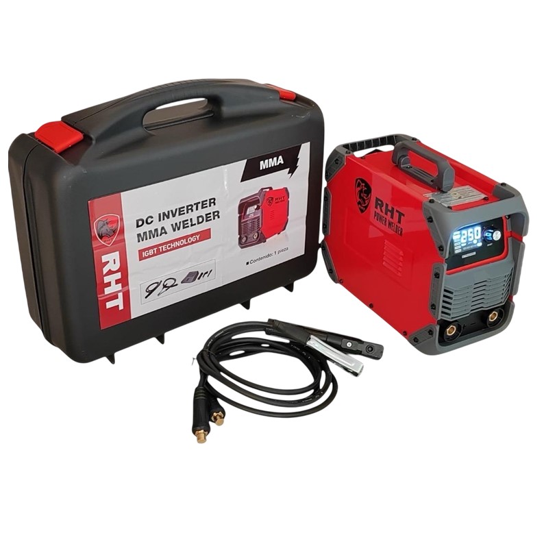 INVERSOR ZELDA ROJO 250 AMP 110/220V MMA-250LCD C/ ESTUCHE