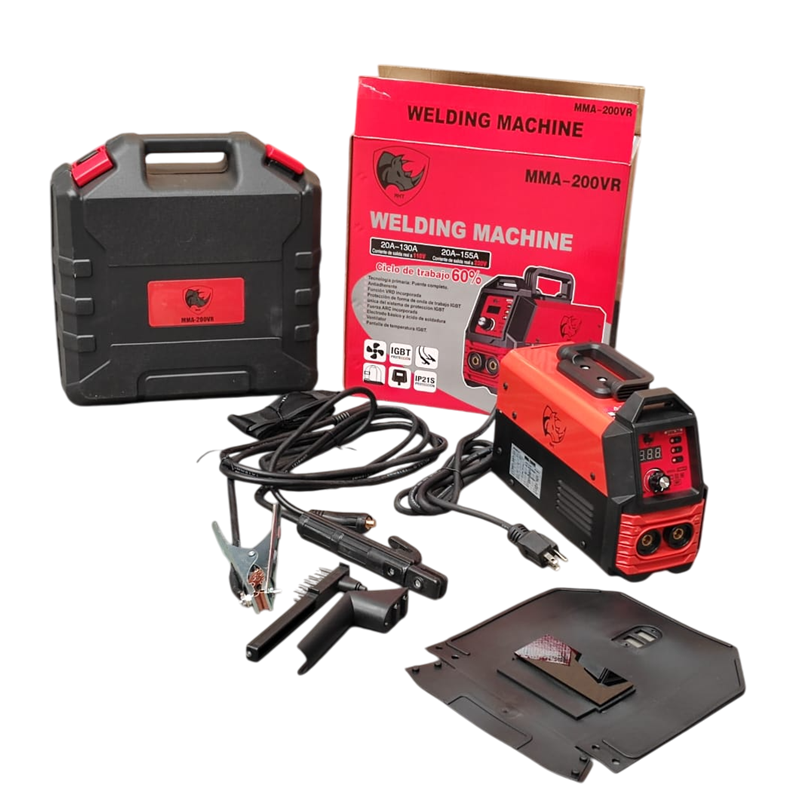 INVERSOR RHT 160/200 AMP 110/220V MMA-200V ROJO C/ESTUCHE