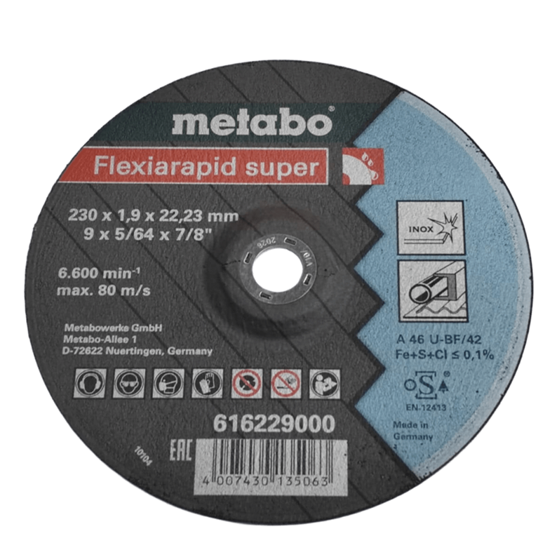 DISCO FLEXIRAPID CORTE ACERO INOX 9 X 5/64 X 7/8